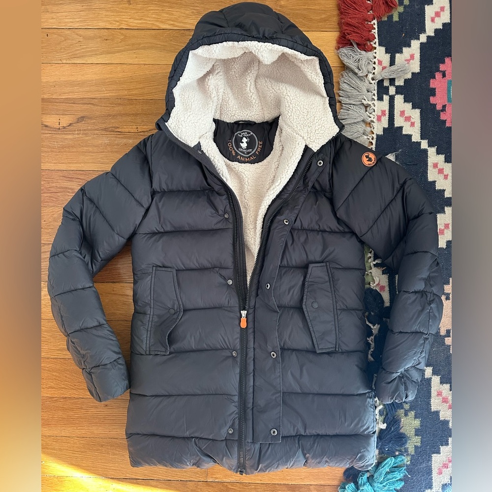 Save the Duck black kids youth size 16 coat